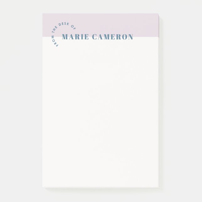 Simple Pastel Colorblock Post-It Notes - Purple (Front)