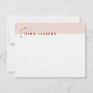 Simple Pastel Colorblock Stationery - Brown