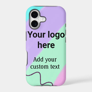 Simple pastel colour add your logo custom text th