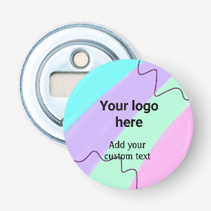 Simple pastel colour add your logo custom text th bottle opener