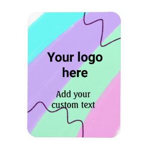 Simple pastel colour add your logo custom text th magnet