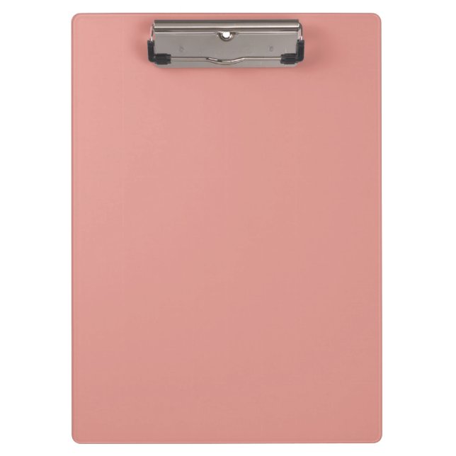 Simple pastel flamingo pink colour clipboard (Front)