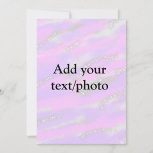 Simple pastel glitter colorful add your text photo invitation