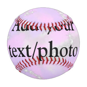 Simple pastel glitter colourful add your text phot baseball
