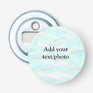 Simple pastel glitter colourful add your text phot bottle opener