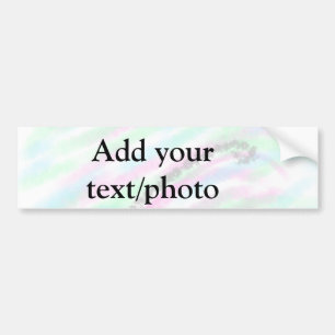 Simple pastel glitter colourful add your text phot bumper sticker