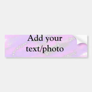 Simple pastel glitter colourful add your text phot bumper sticker