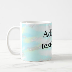 Simple pastel glitter colourful add your text phot coffee mug