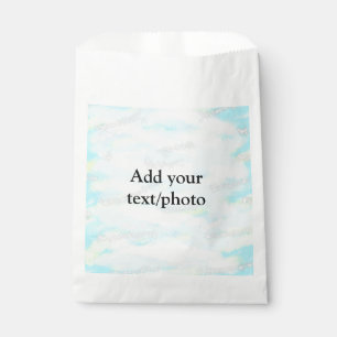 Simple pastel glitter colourful add your text phot favour bag