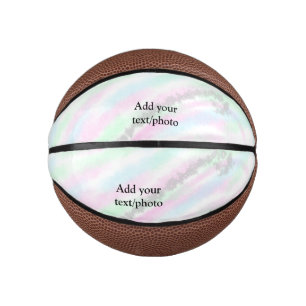 Simple pastel glitter colourful add your text phot mini basketball