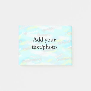Simple pastel glitter colourful add your text phot post-it notes