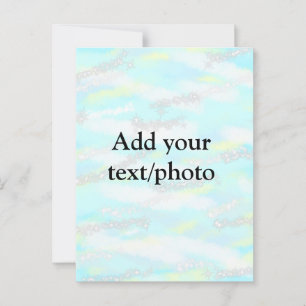 Simple pastel glitter colourful add your text phot postcard
