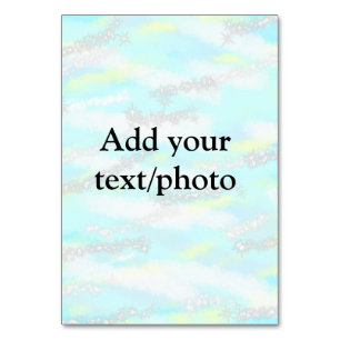 Simple pastel glitter colourful add your text phot table number
