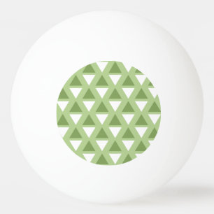 Simple pastel green geometric pattern ping pong ball