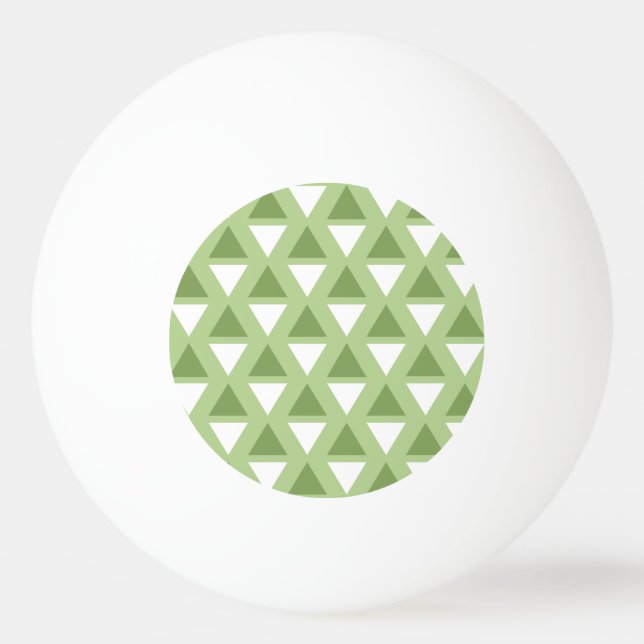 Simple pastel green geometric pattern ping pong ball (Front)