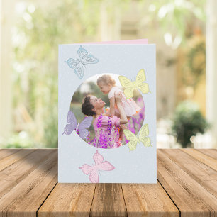 Simple Pastel Photo Mother’s Day Card Template