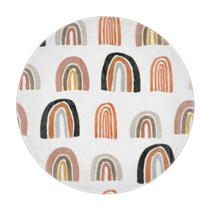 Simple Pastel Rainbow Kids Style Cutting Board