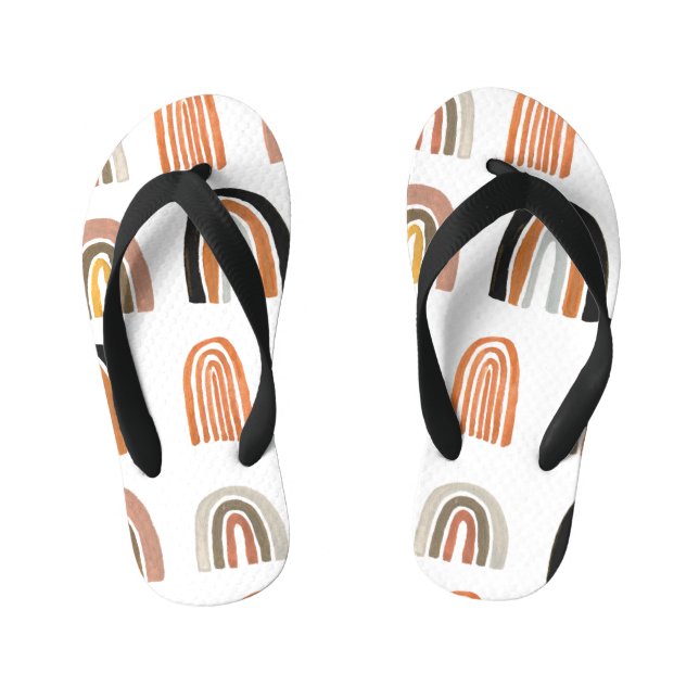 Simple Pastel Rainbow Kids Style Kid's Thongs (Footbed)