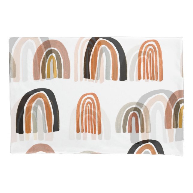 Simple Pastel Rainbow Kids Style Pillowcase (Front)