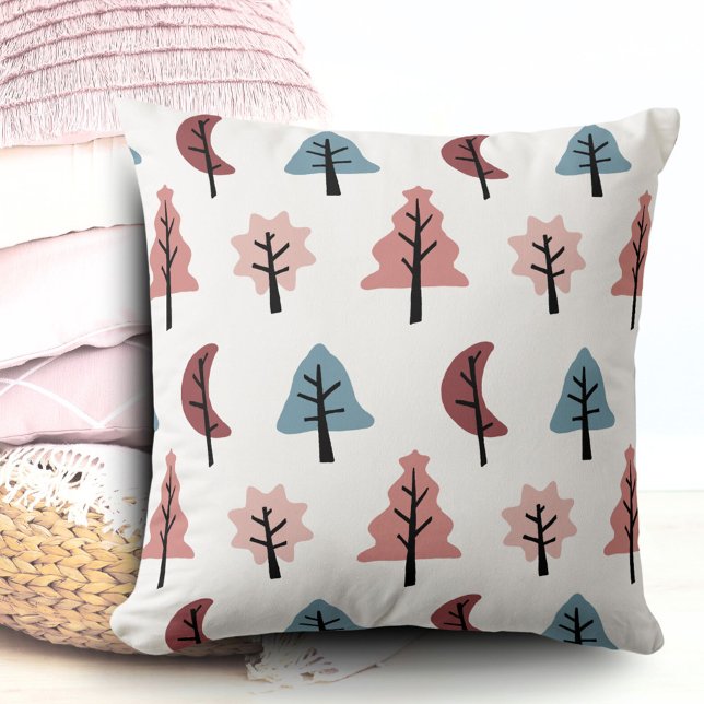 Simple Pastel Tree Pattern Christmas Holiday Cushion (Creator Uploaded)