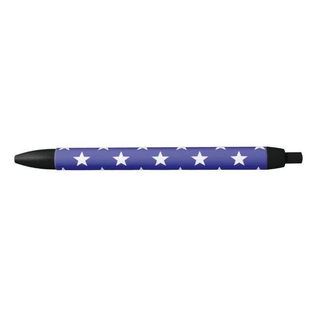 Simple Patriotic Star  Black Ink Pen (Front)