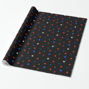 Simple Patriotic Stars Wrapping Paper