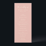 Simple Peach Modern Wedding Program<br><div class="desc">Elegant wedding program featuring a simple and minimal layout with "The Wedding of" in a contemporary script typography.  A classic design with a modern touch.</div>