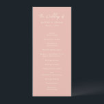 Simple Peach Modern Wedding Program<br><div class="desc">Elegant wedding program featuring a simple and minimal layout with "The Wedding of" in a contemporary script typography.  A classic design with a modern touch.</div>