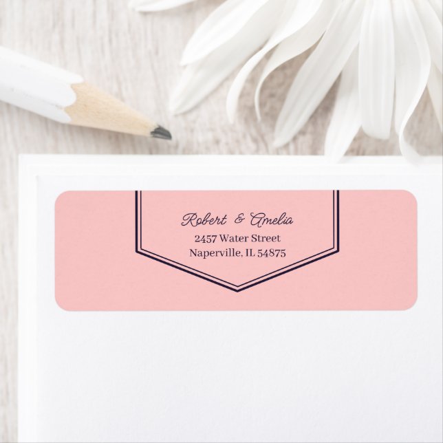 Simple Peach Return Address Labels (Insitu)