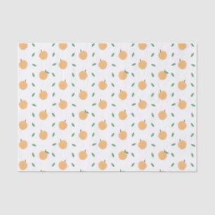 Simple Peaches with Leaves Pattern Tissue Paper