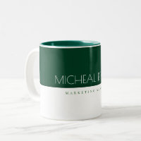 Simple Pear Green Custom monogram Name and Job
