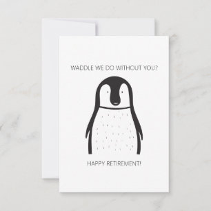 Simple "Penguin" Retirement Card