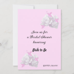 Simple Peony Bridal Shower Invitation