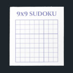 Simple Periwinkle and White 9x9 Sudoku Template Notepad<br><div class="desc">This sudoku template is great for learning logic and problem-solving skills while also having fun. For kids and adults who prefer solving sudoku puzzles on a piece of paper,  you can now have personalised templates ready to use. Everything is fully customisable - text,  background,  and the 9x9 grid.</div>