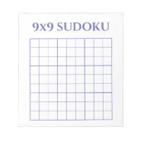 Simple Periwinkle and White 9x9 Sudoku Template