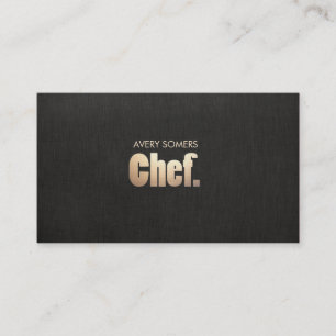 Simple Personal Chef Catering Business Card