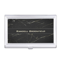 Simple Personalised Black Marble Professional