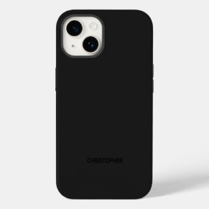 Simple Personalised Black on Black Case-Mate 14 iPhone 14 Case