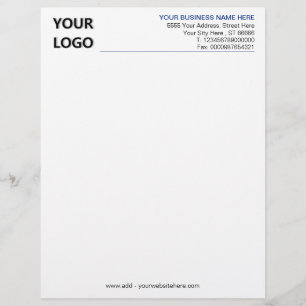 Simple Personalised Business Letterhead with Logo