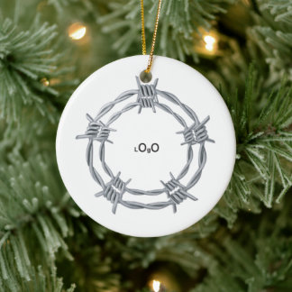 Simple Personalised business logo  Ceramic Ornament