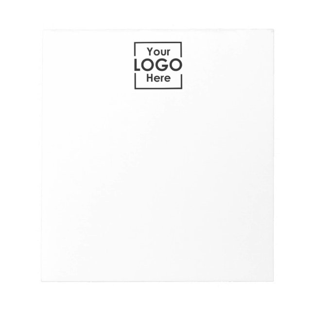 Simple Personalised Business Logo Custom Brand Notepad (Front)