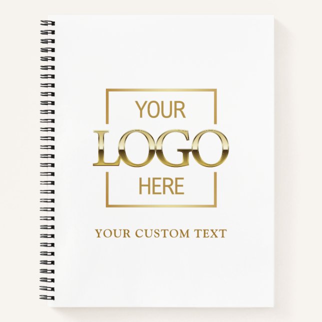 Simple Personalised Business Logo Promotional  Notebook (Front)