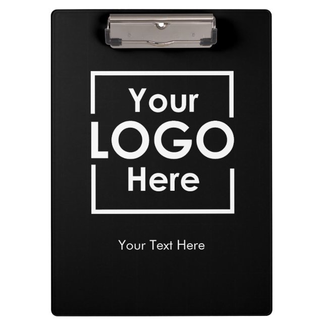 Simple Personalised Business Logo Text Corporate  Clipboard (Front)