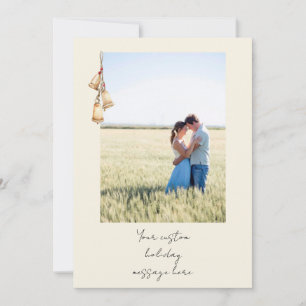Simple Personalised Christmas Bell Card 