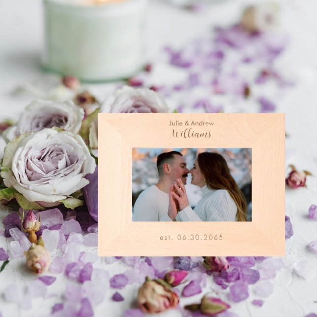 Simple Personalised Couple Names Wedding Etched Frames (Creator Uploaded)