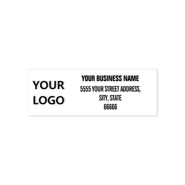 Simple Personalised Custom Logo Address Name Your Self-inking Stamp (Design)