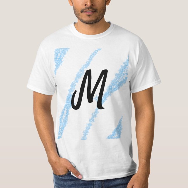Simple personalised glitter monogram baking  throw T-Shirt (Front)