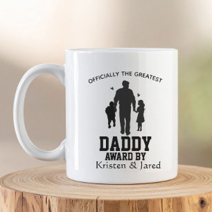 Simple personalised greatest dad father's day coffee mug