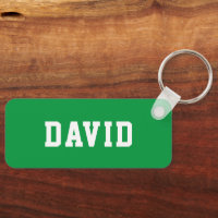 Simple Personalised Green School Backpack Name Tag