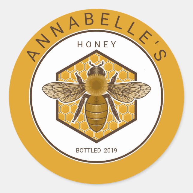 Simple Personalised Honey Label (Front)